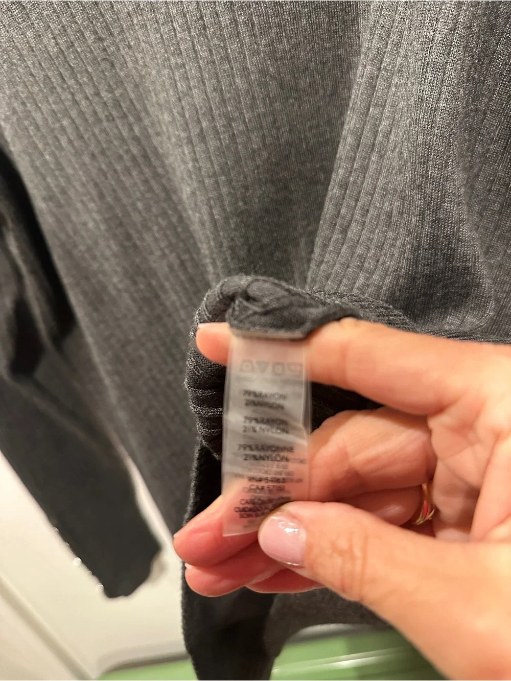 Calvin Klein Charcoal Gray Ribbed Turtleneck Sweater 2X